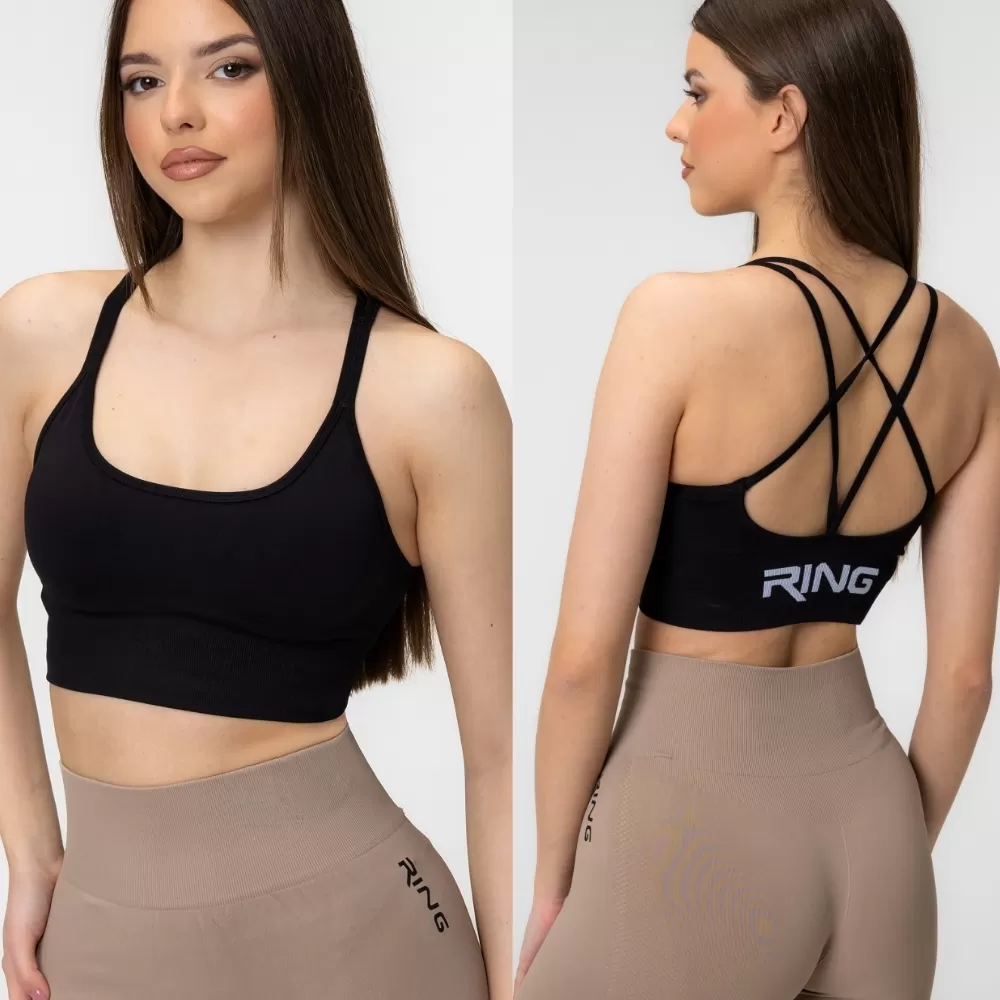RING X-Back Top Jet Black
