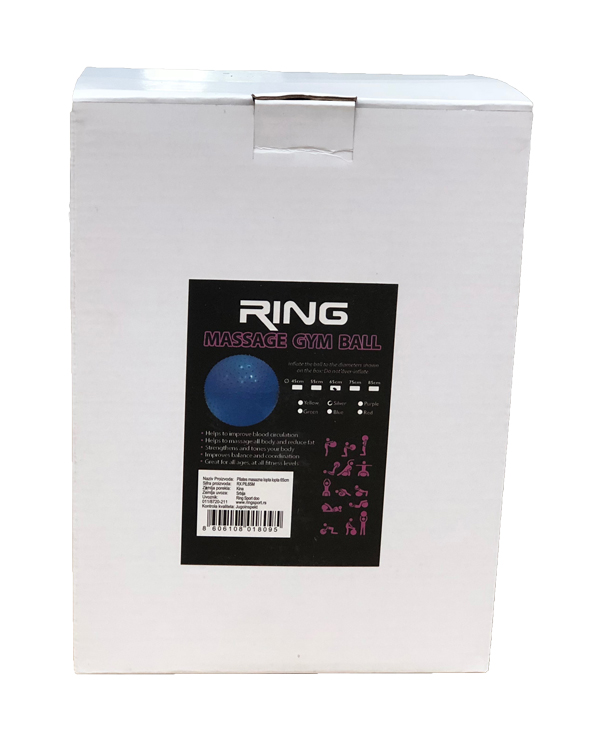 RING Pilates lopta MASAZNA 65 cm-RX PIL65M