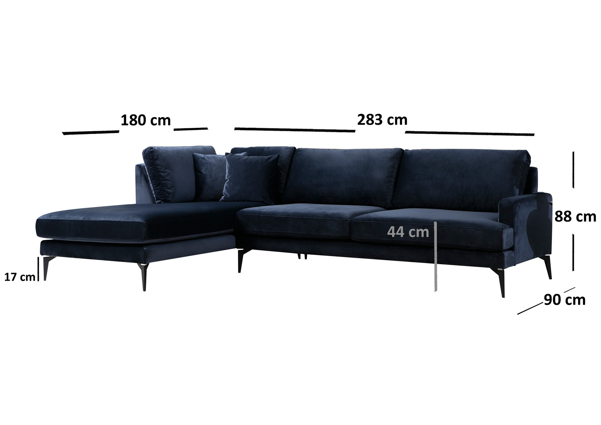 Papira Corner Left (Chl+3R) - Navy Blue