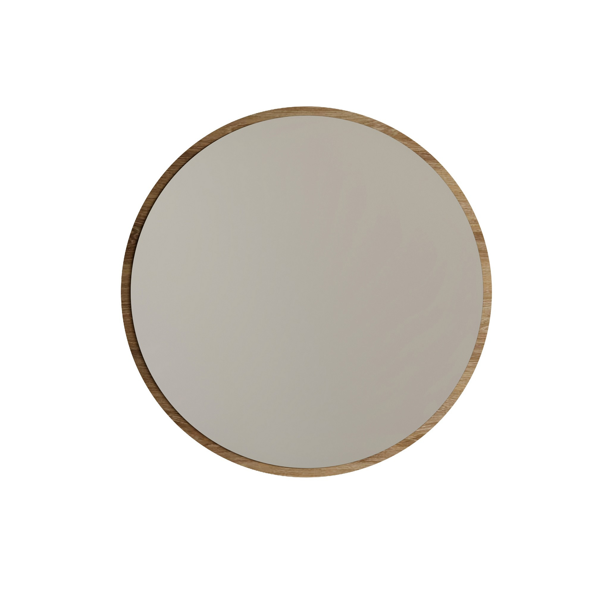 Dekoratif Yuvarlak Ayna Ceviz A707 Walnut