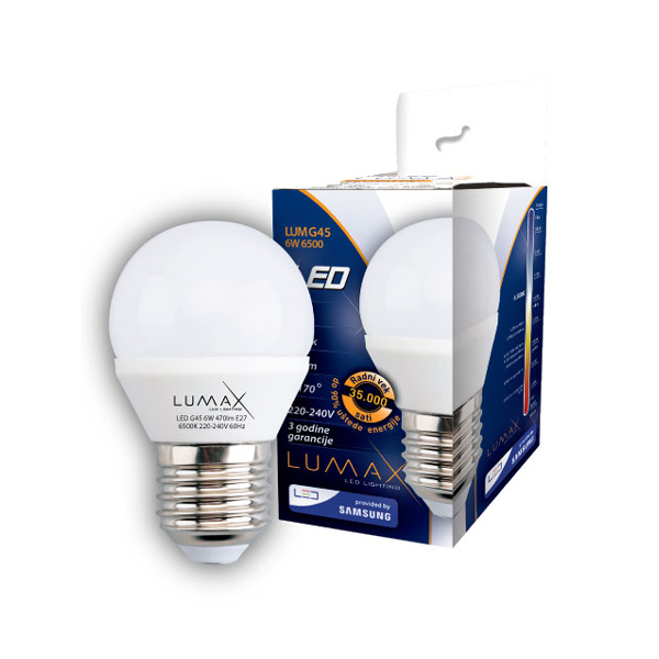 Sijalica Led LUMG45-6W 6500K 540 lm