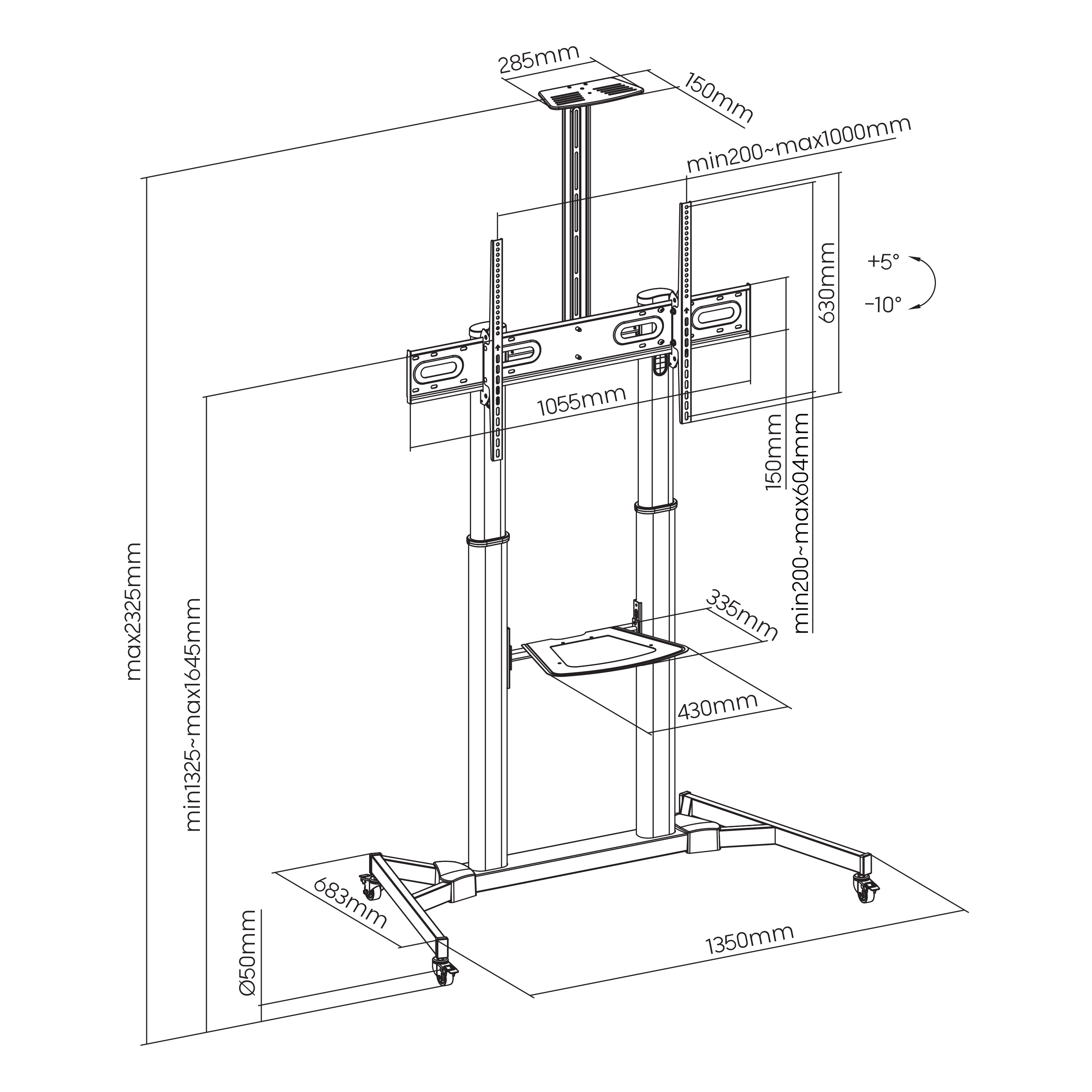 S BOX FS 3610, Podni pokretni nosac
