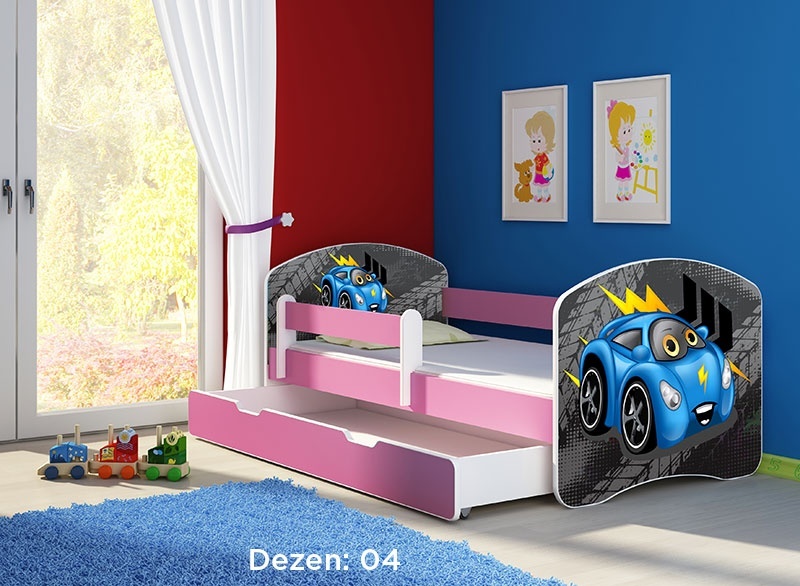 Krevet za decu Pink sa fiokom 160x80 acma 2 04