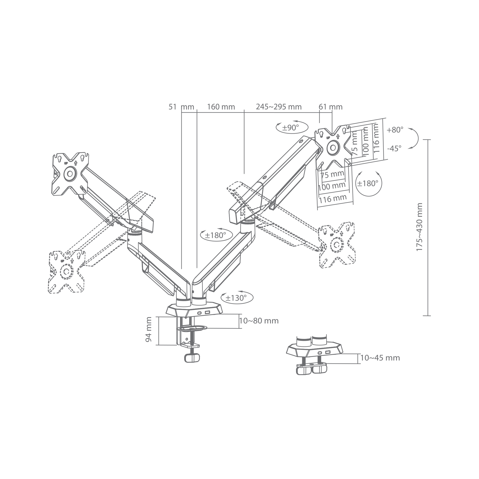 WS GMS 3211 KHUFU-II / 2, Monitor Stand