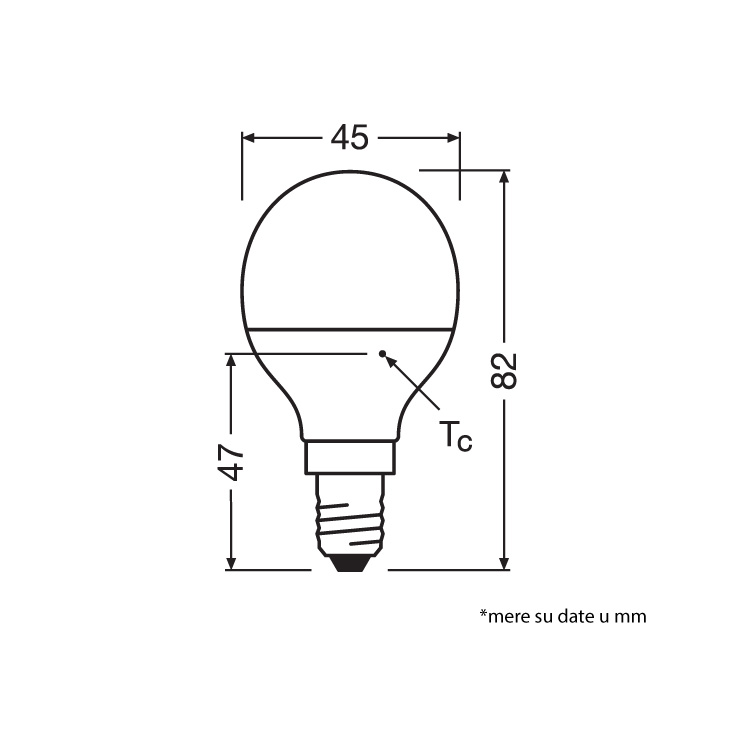 LED sijalica P25 2700K 2.5W E14 OSRAM