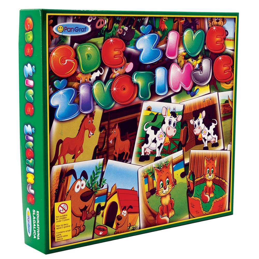 PUZZLE GDE ŽIVE ŽIVOTINJE PANGRAF