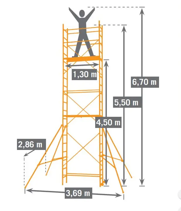 Aluminijumska Skela 6,7m Speed UP XL Centaure