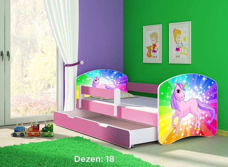 Krevet za decu Pink sa fiokom 160x80 acma 2 18