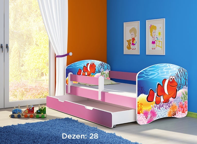 Krevet za decu Pink sa fiokom 140x70 acma 2 28