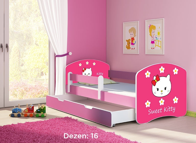 Krevet za decu Pink sa fiokom 160x80 acma 2 16
