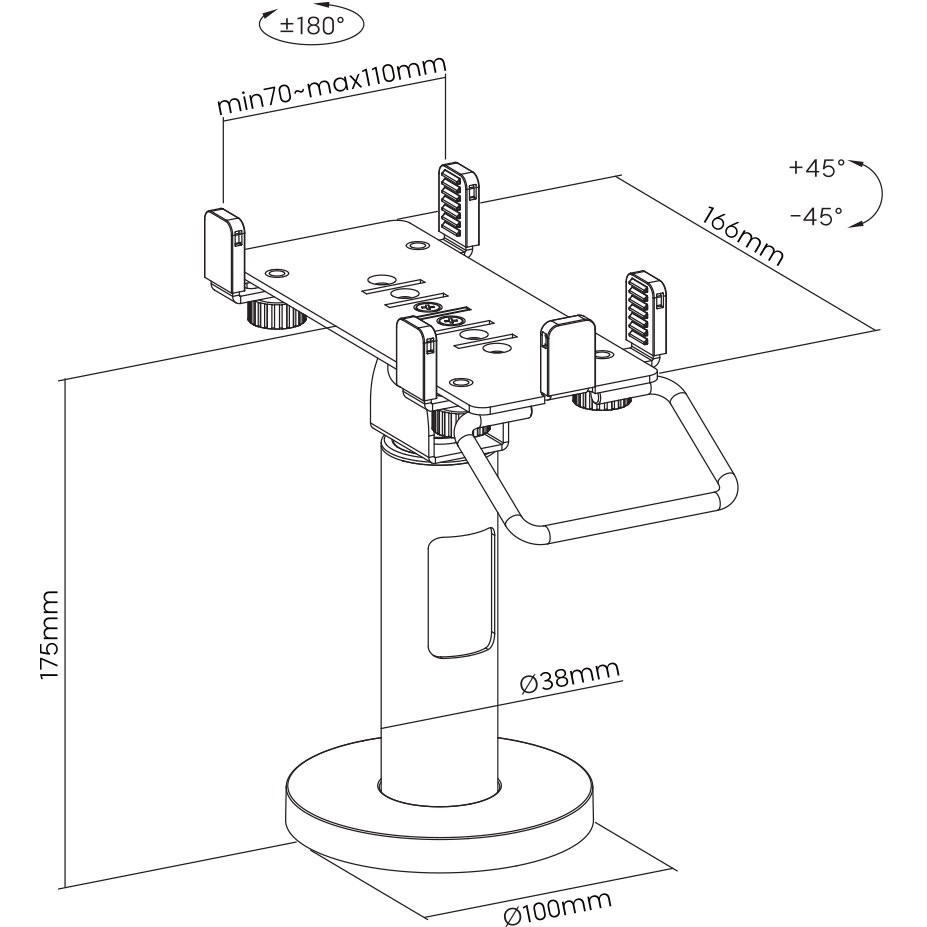 S BOX PTM 05, Nosac za POS terminal