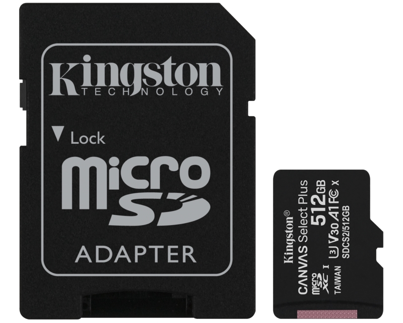 Memorijska kartica A1 MicroSDXC 512GB 100R class 10 SDCS2/512GB + adapter