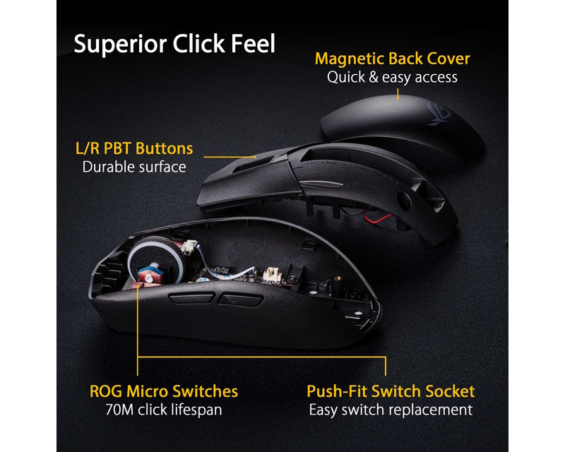 P520 ROG STRIX IMPACT III Wireless Gaming USB miš crni