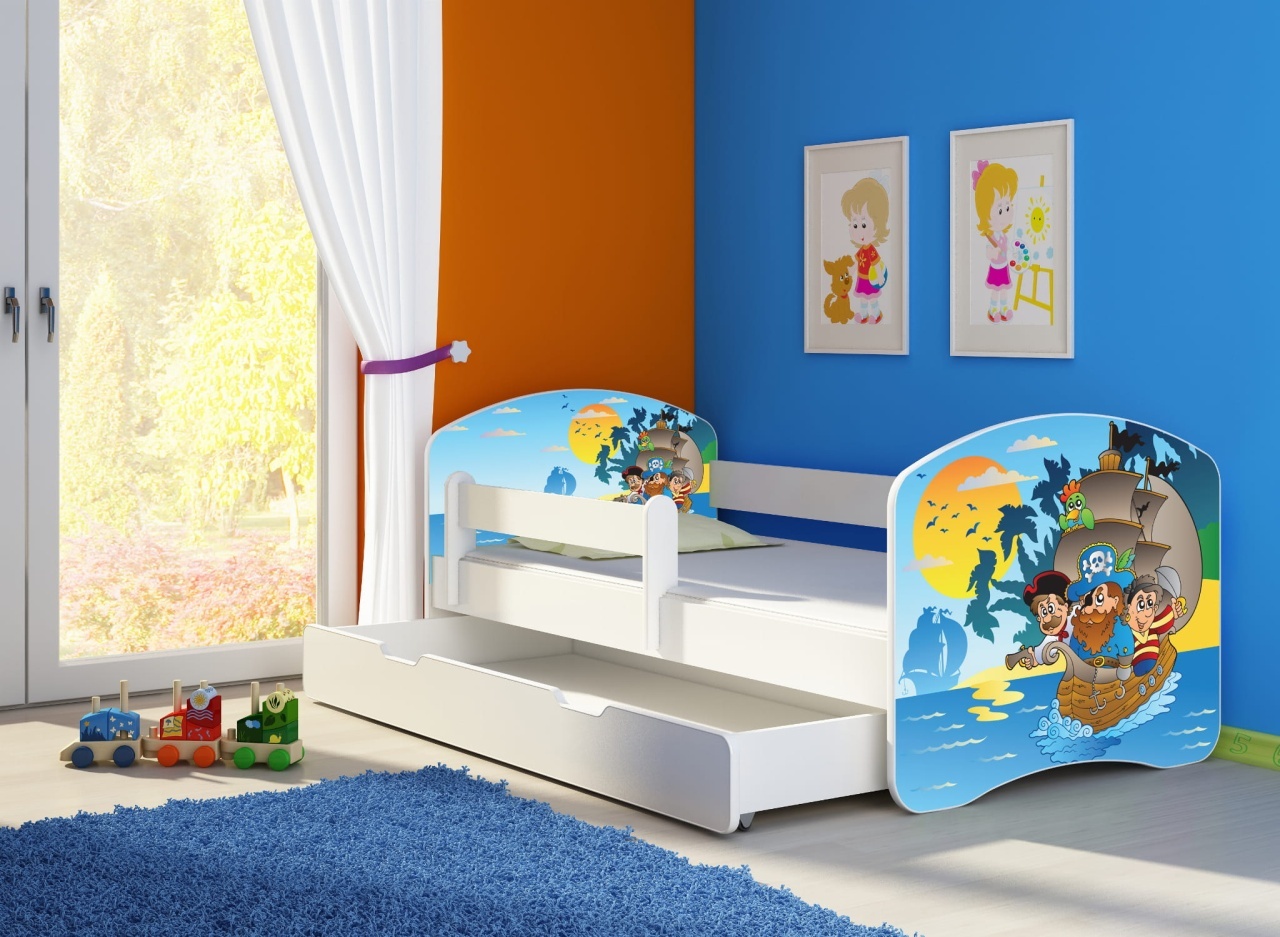 KREVET ZA DECU WHITE SA FIOKOM 180X80 ACMA 2 21