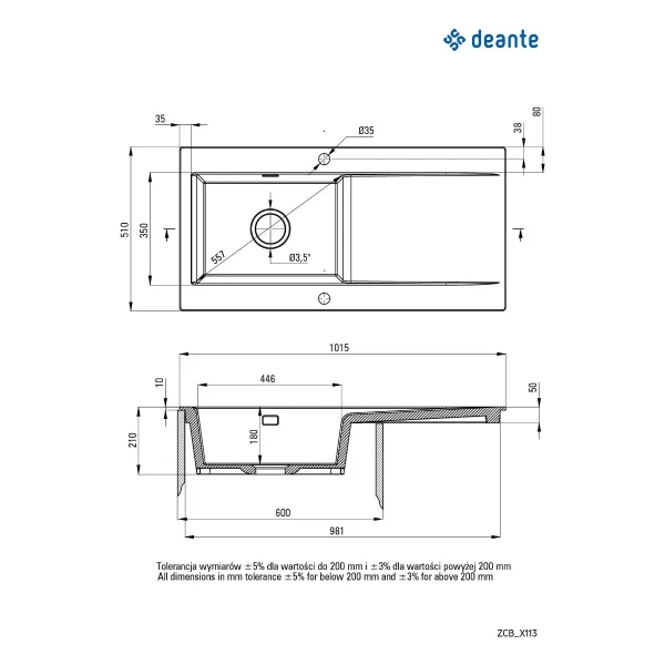 Deante sudopera Sabor 101/BL/O