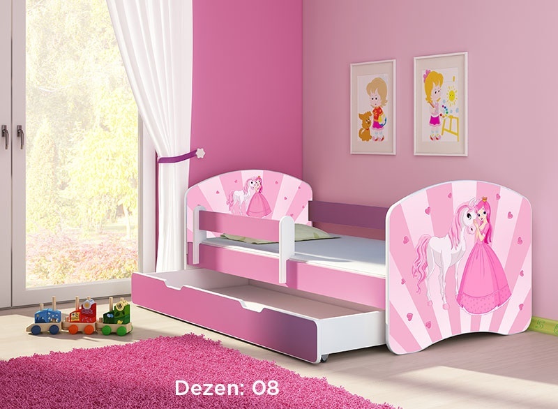 Krevet za decu Pink sa fiokom 140x70 acma 2 08