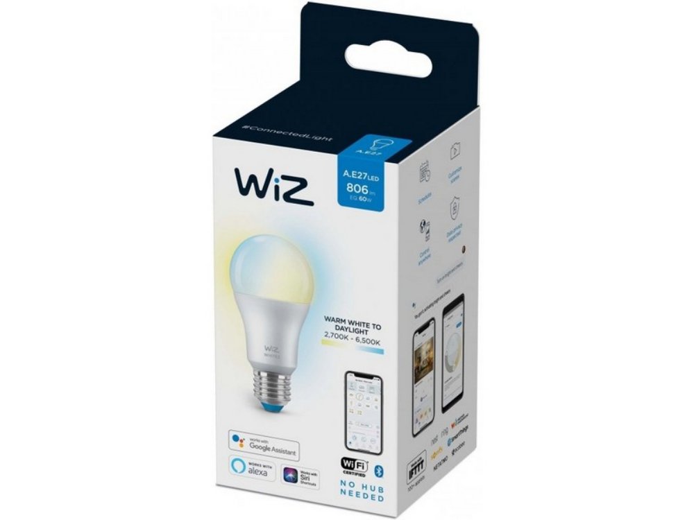 WIZ002 Wi-Fi BLE 8.5W (60W) A60 E27 927-65 (2700 - 6500K) TW 1PF/6