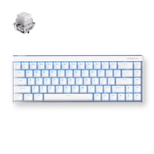 Gaming tastatura MCHOSE Ace 68 Air Ultra Esports Magnetic Switch snow white