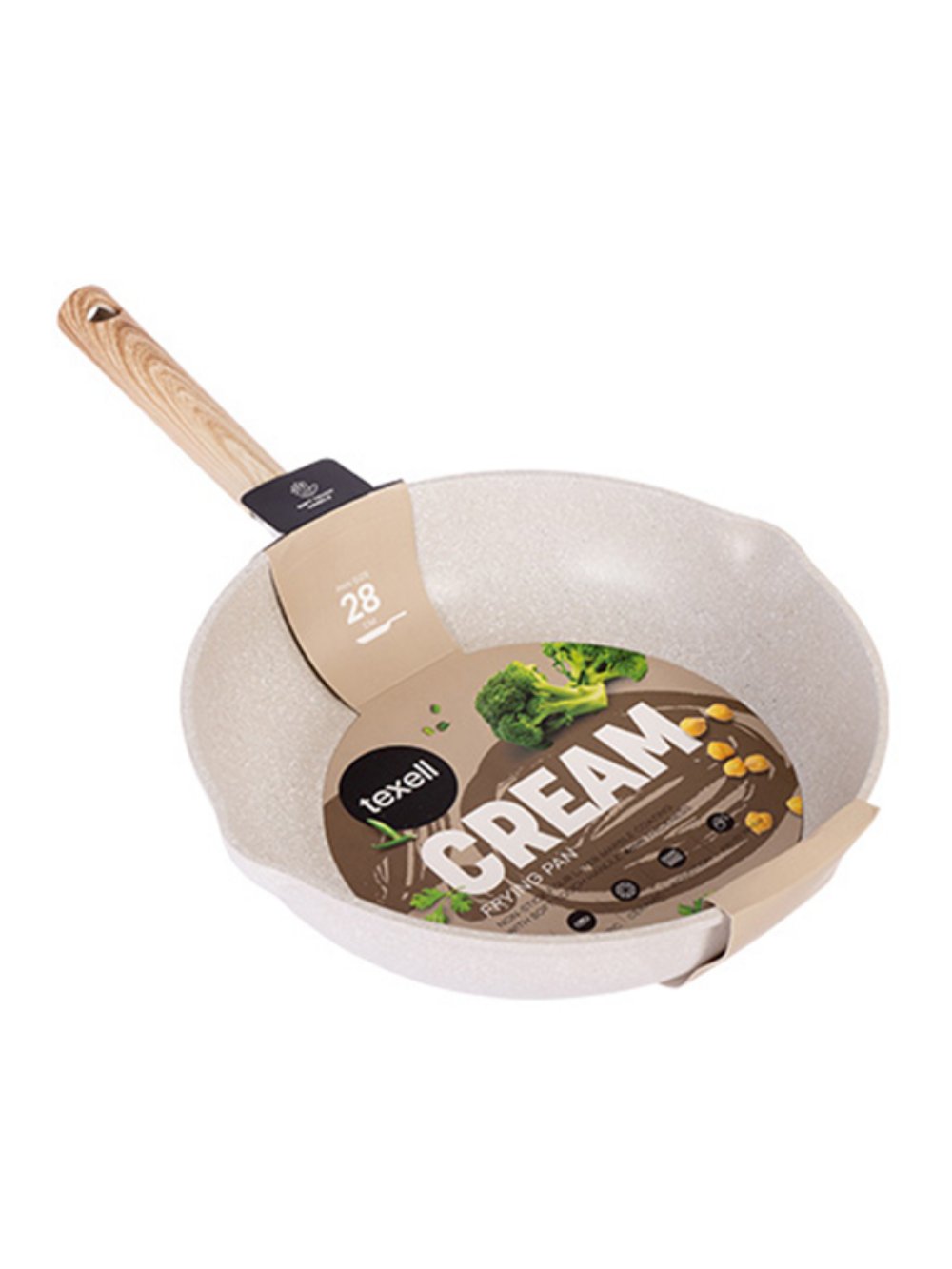 Tiganj duboki 28 cm Cream Texell TPCM-D28