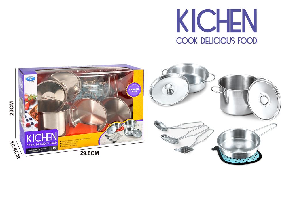 Set za igru - kuhinjski sudovi - metalni