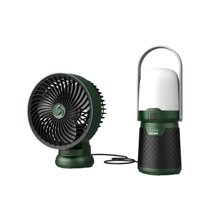 ISKRA ERO akumulatorski kamperski set, ventilator+lampe
