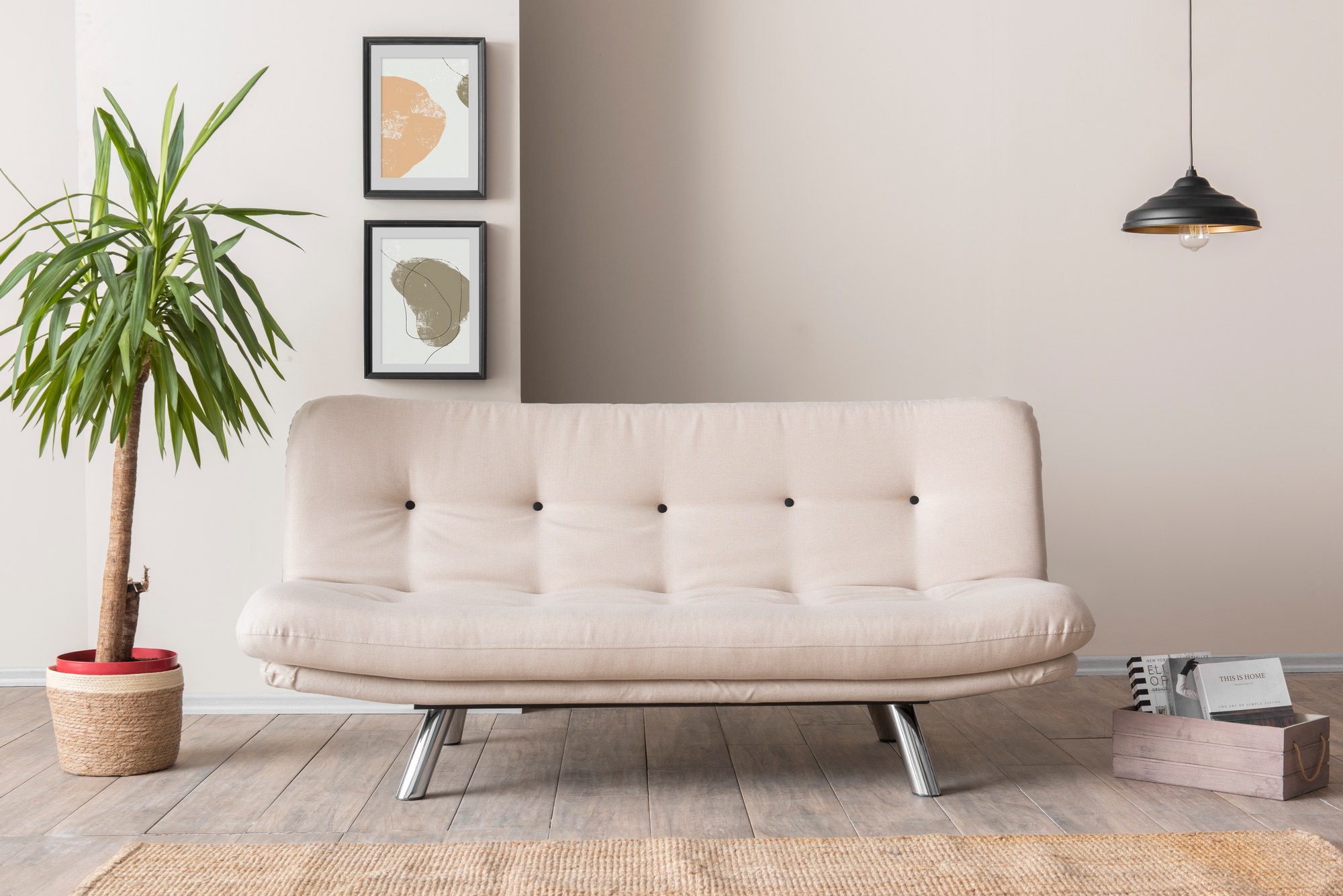 Misa Small Sofabed v3 - Cream
