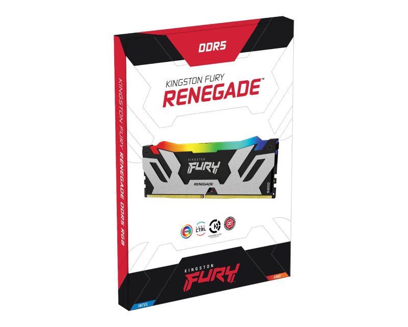 DIMM DDR5 96GB (2x48GB kit) 6400MT/s KF564C32RSAK2-96 FURY Renegade RGB