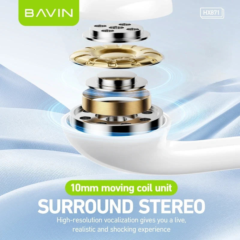 Bavin slušalice Type-C bela - HX871