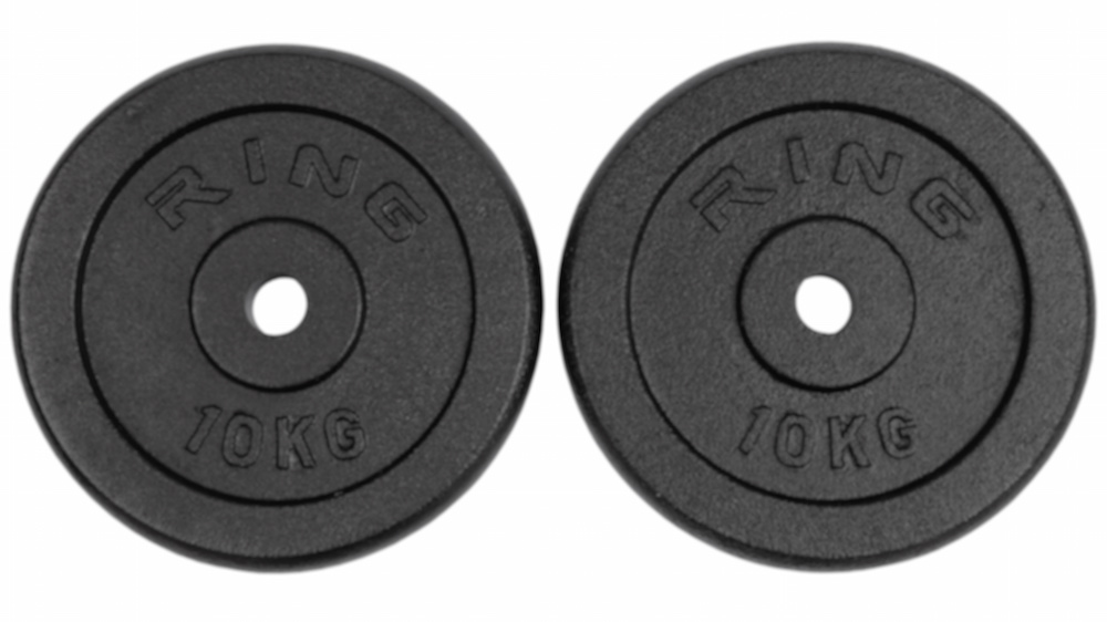 RING Tegovi 2x10kg crni standardni liveni - RX PLO1-10