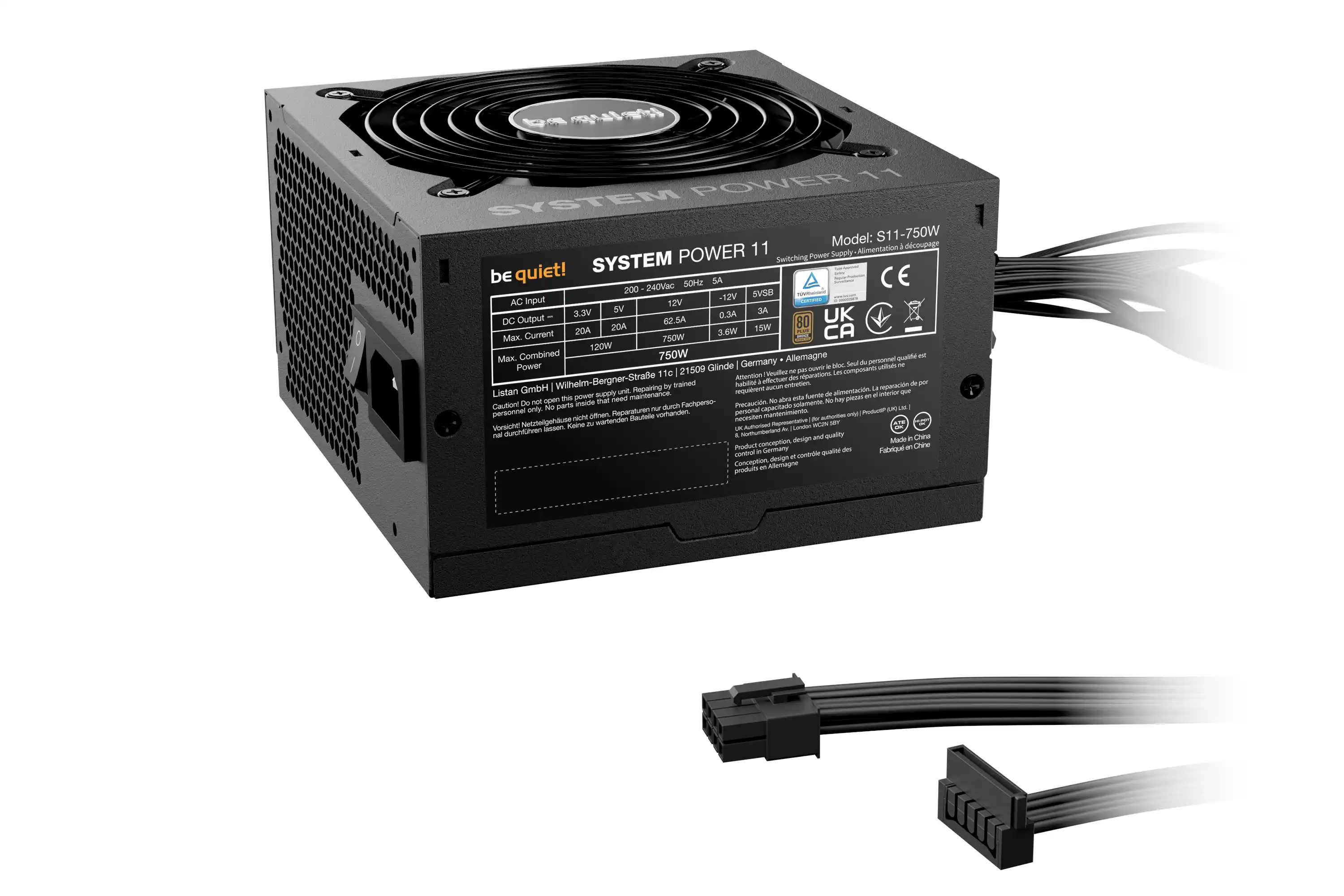 Napajanje Be Quiet System Power 11 750W Bronze BP012EU ATX3.1