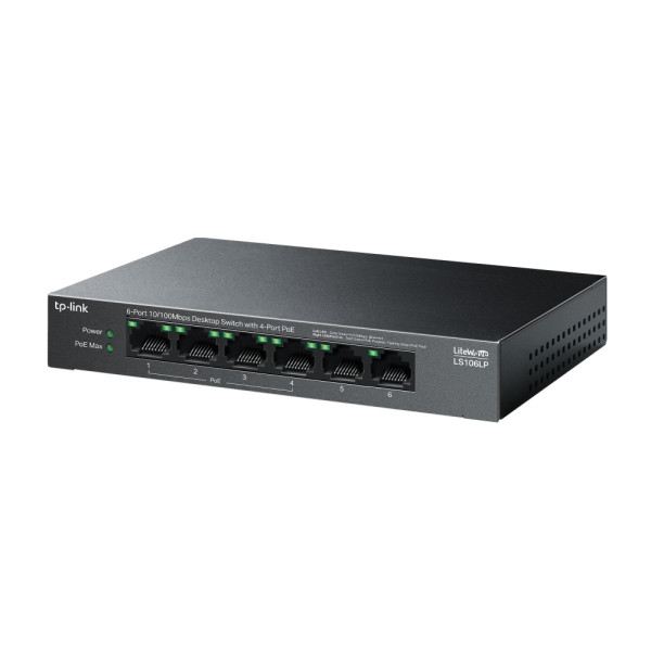 LAN Switch TP-LINK LS106LP 6port 10/100/1000Mbps/4-PoE metalno kućište