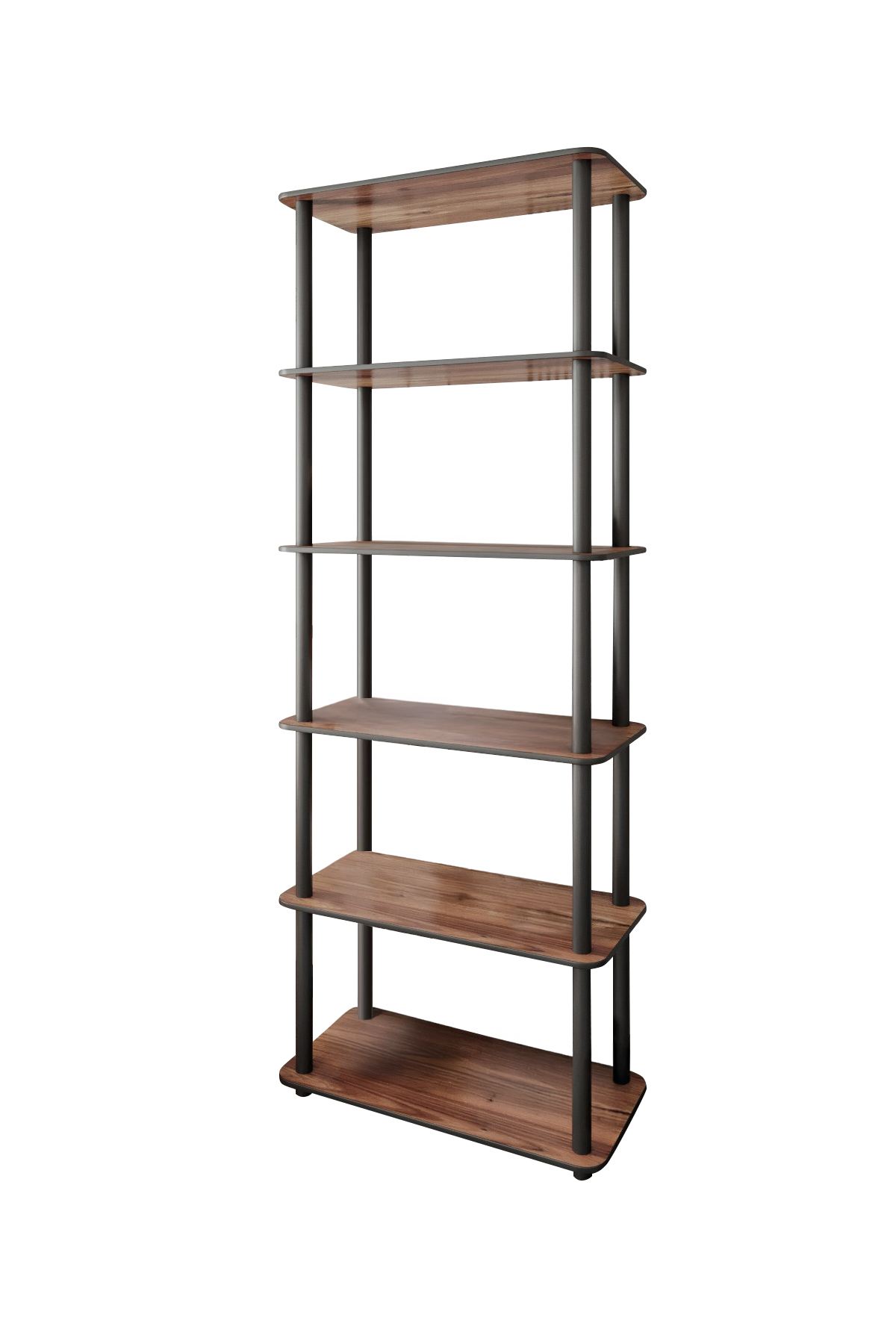Bookcase 6 Rect - Walnut
