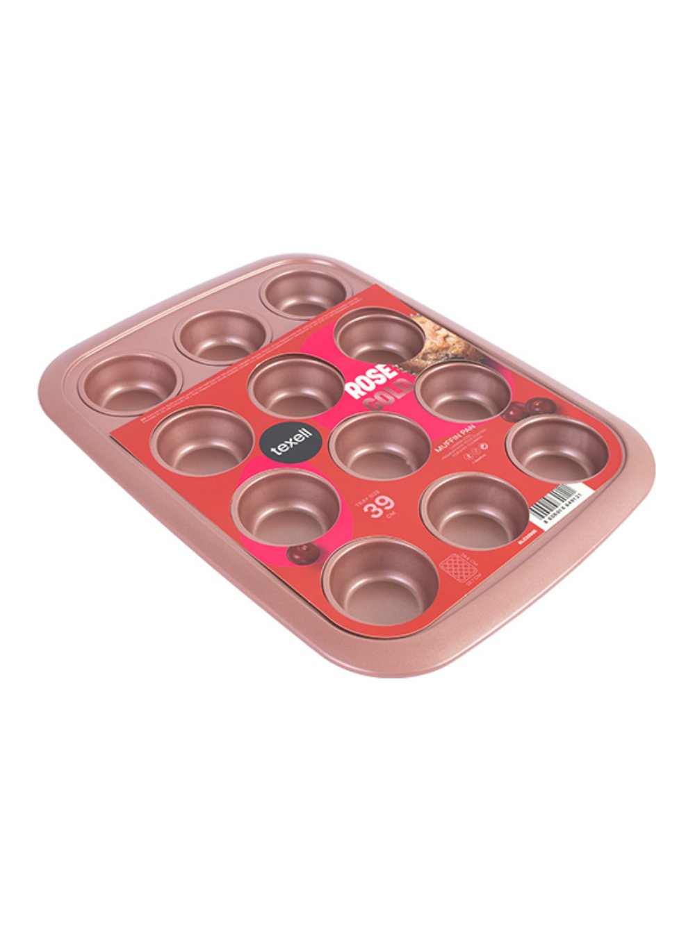 Modla za mafine i projice 12 rupa Texell Rose Gold TPRG-M320